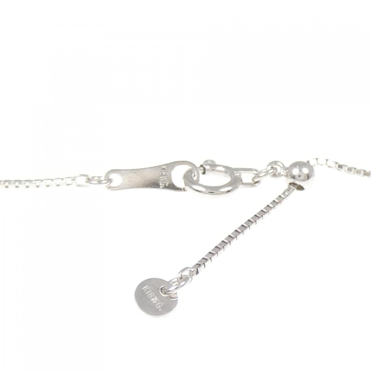 K18WG ダイヤモンド ネックレス 0.19CT