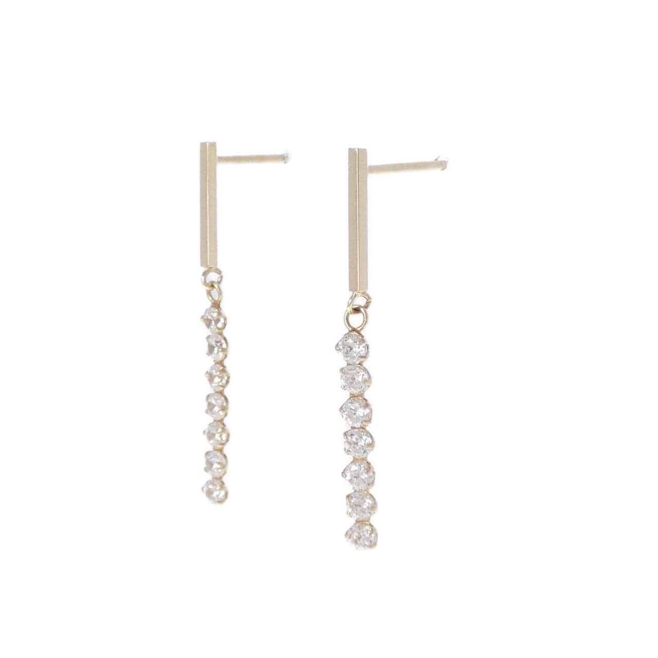 K10YG キュービック ピアス