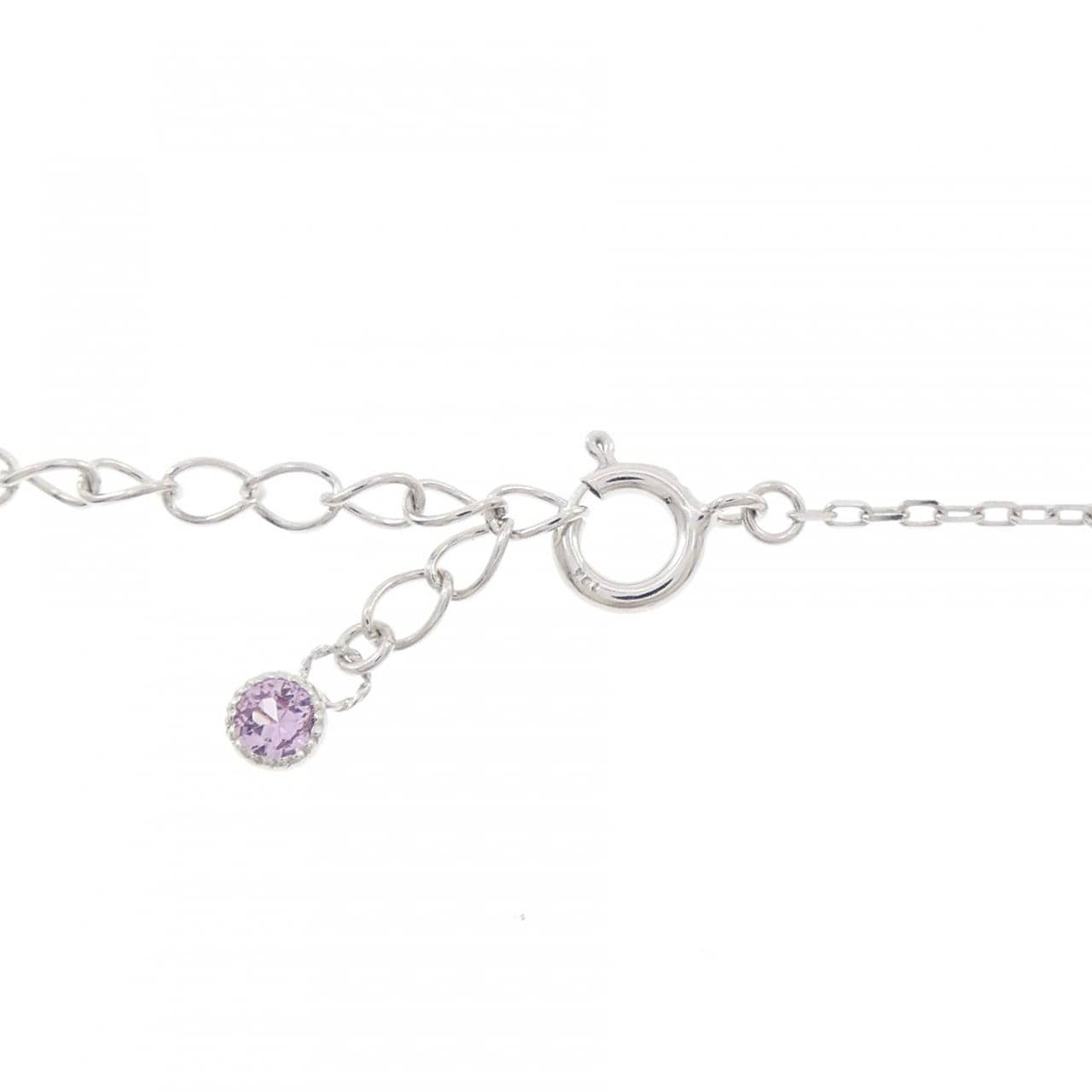 K10WG クラウン ダイヤモンド ネックレス 0.05CT