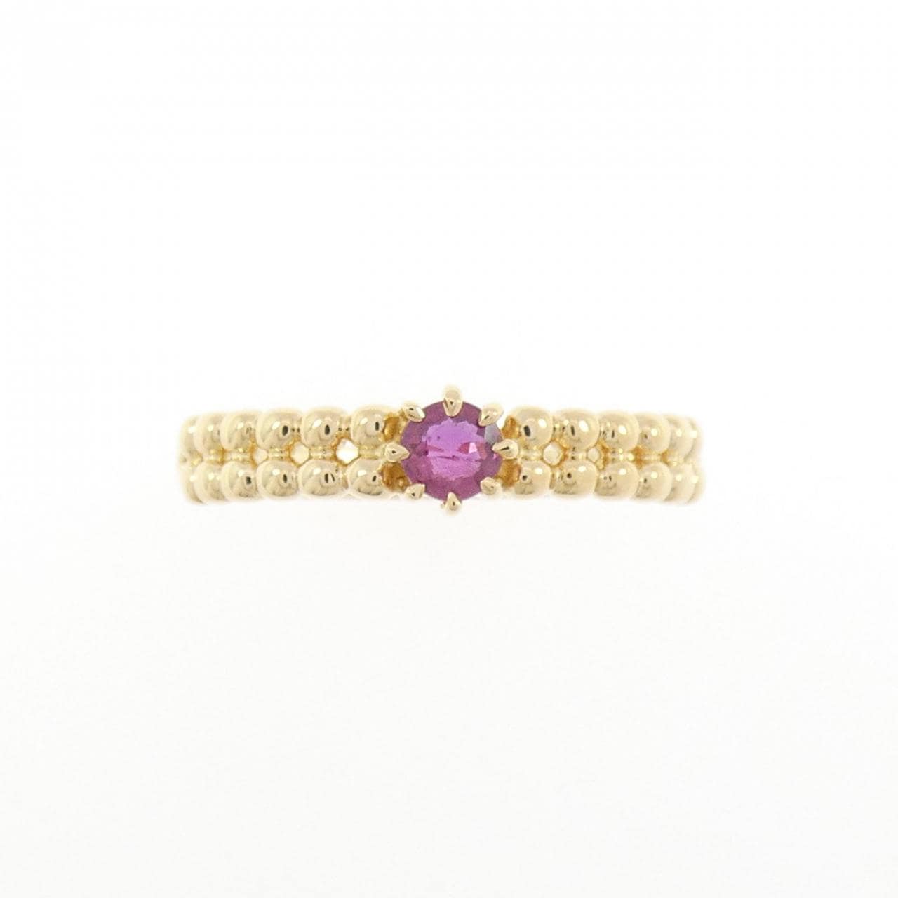 K18YG ルビー リング 0.13CT