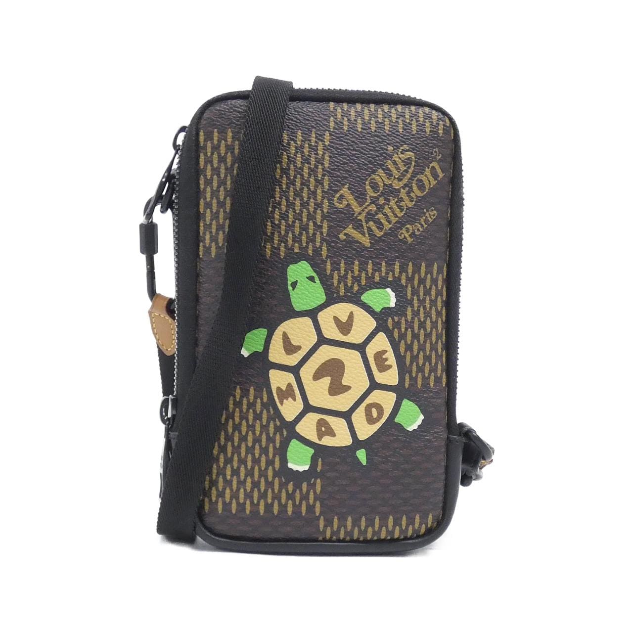 ルイヴィトン ダミエ ジャイアント(LVスクエアード) ダブル フォン ポーチ N40377 ショルダーバッグ