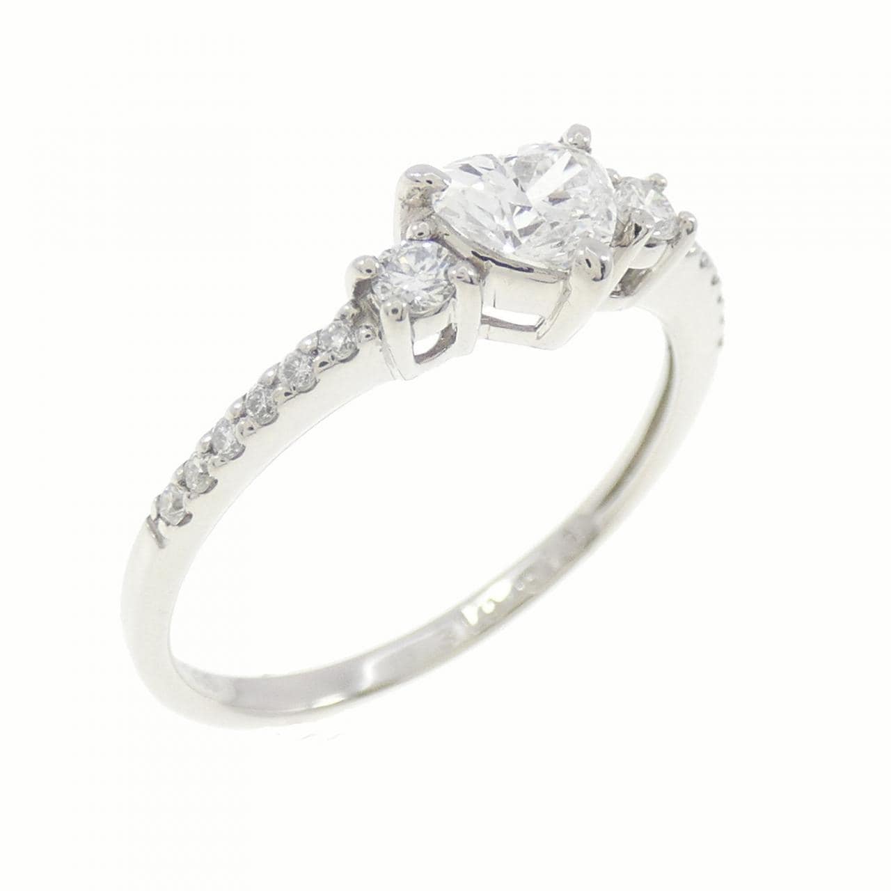 PT ダイヤモンド リング 0.310CT E SI2 ハートシェイプ