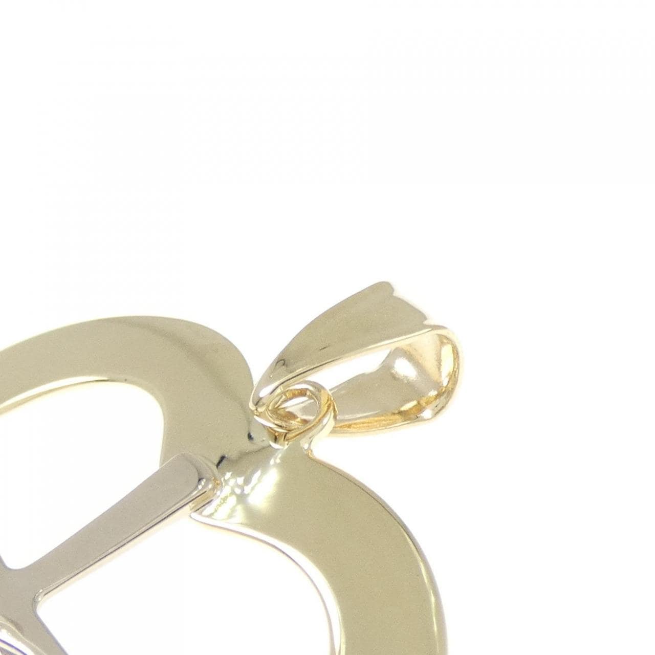 10KYG/10KWG ハート×クロス ペンダント