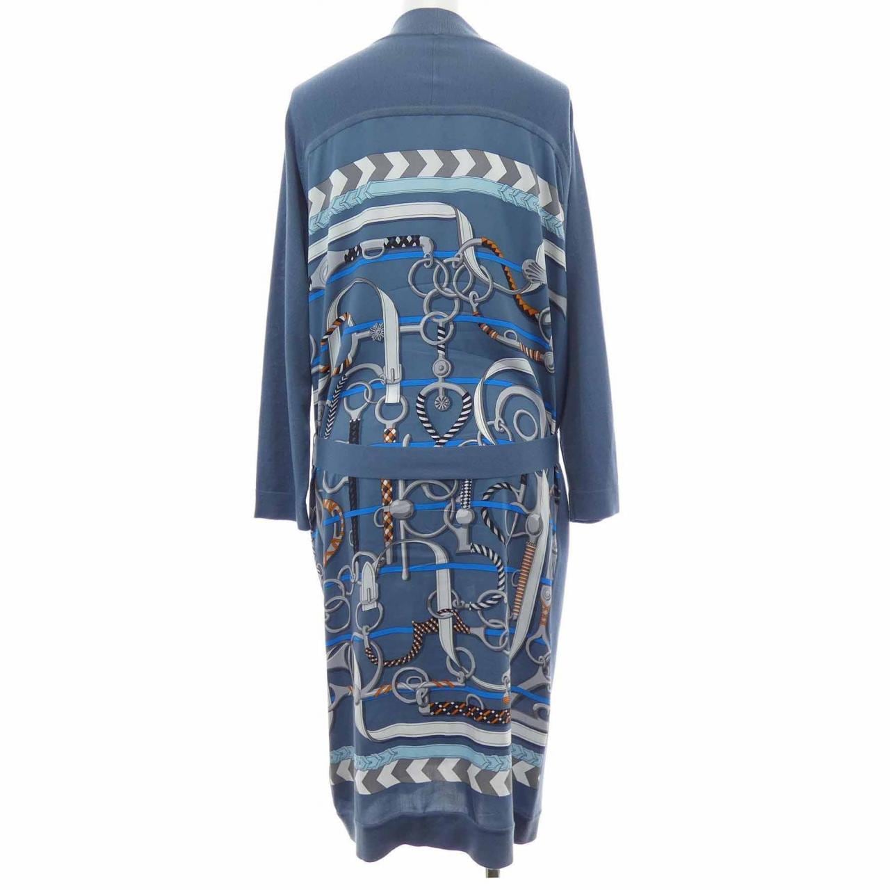 エルメス HERMES *87-7712 ツイルレーヌ ロングカーディガン