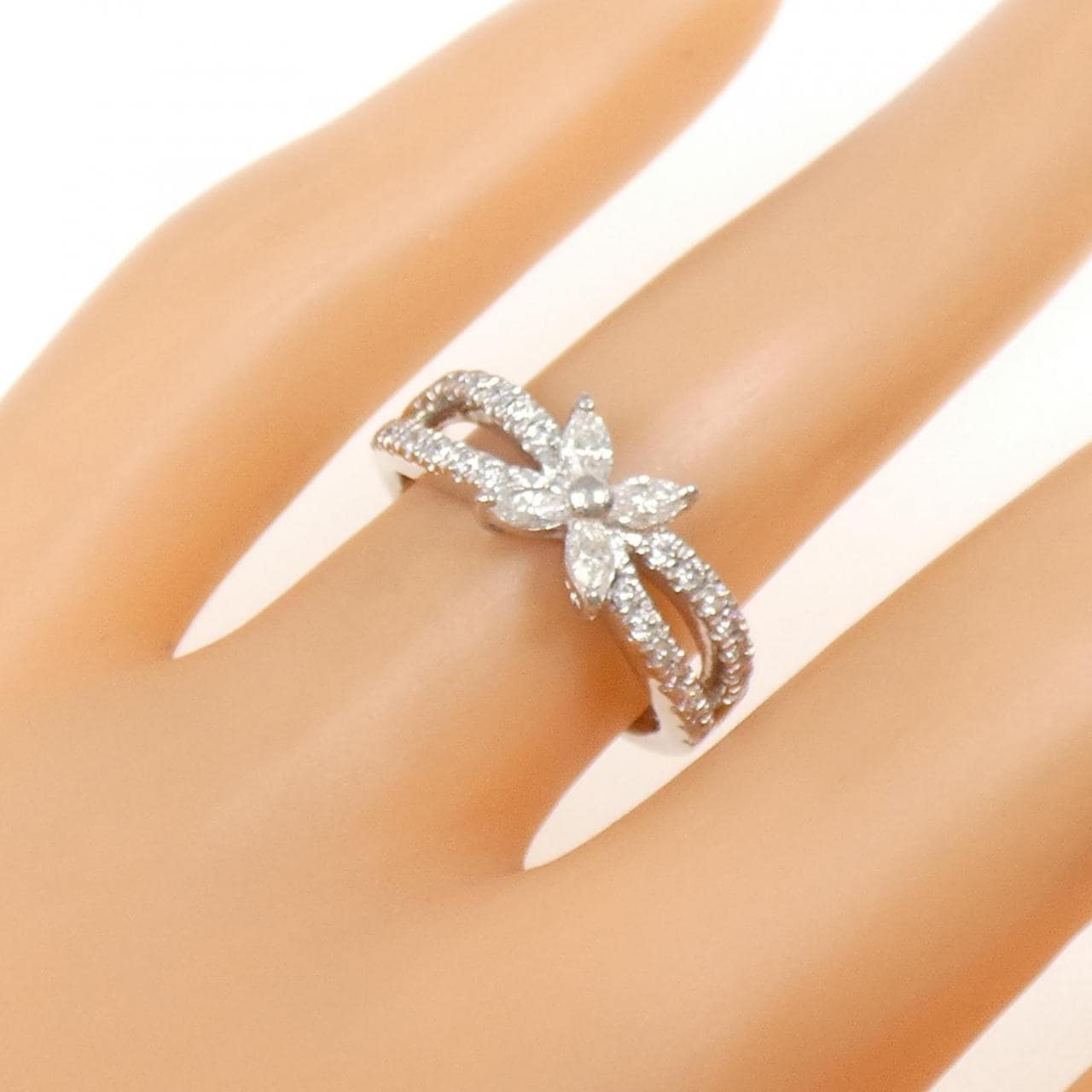 PT900花朵鑽石戒指0.50CT