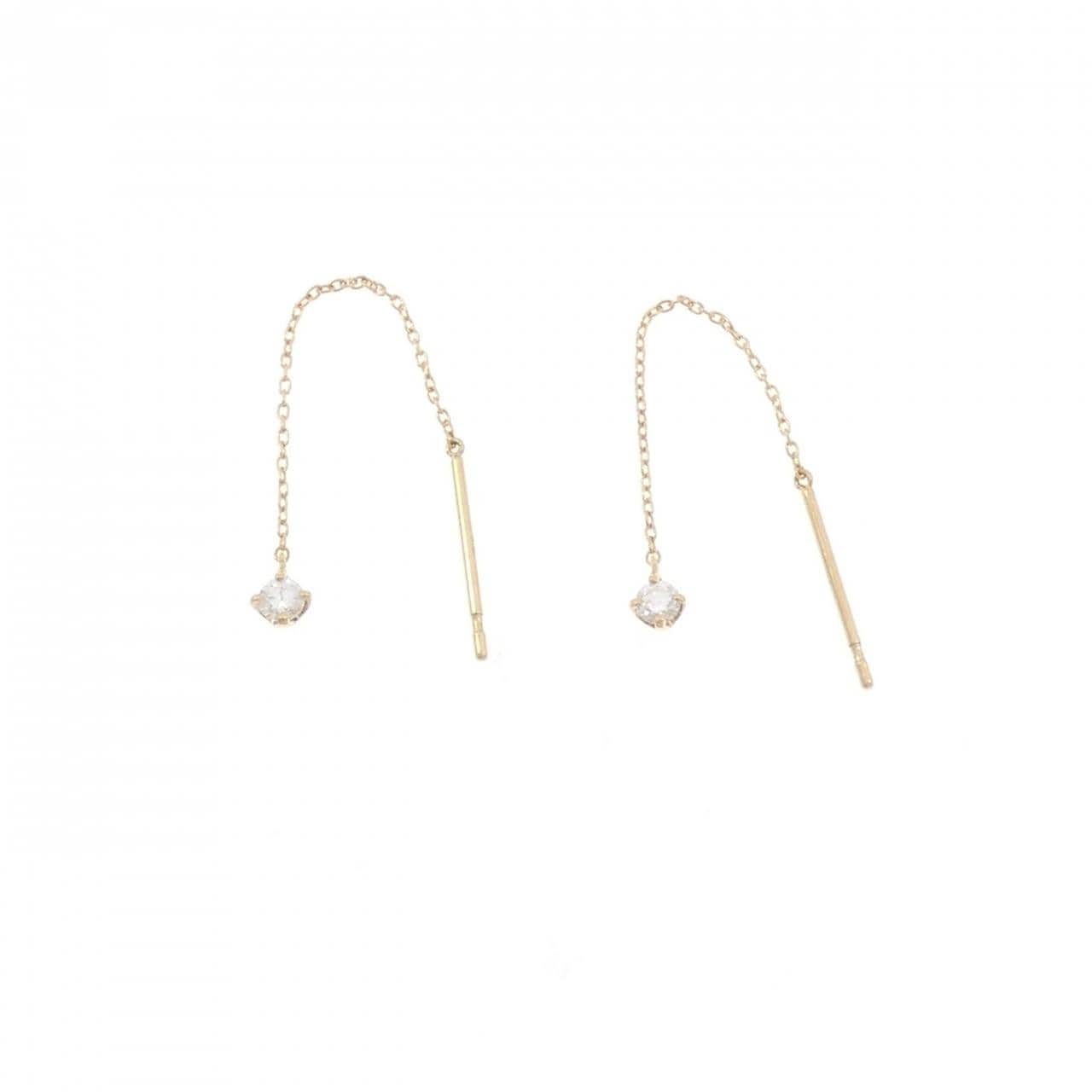 K18YG ダイヤモンド ピアス 0.10CT