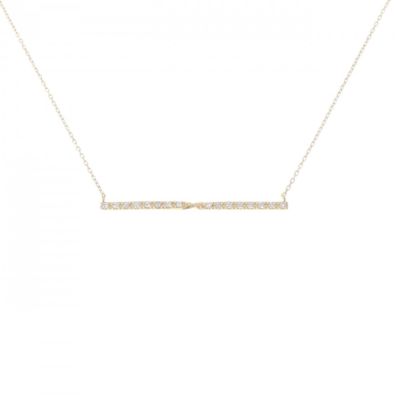 K18YG ダイヤモンド ネックレス 0.11CT