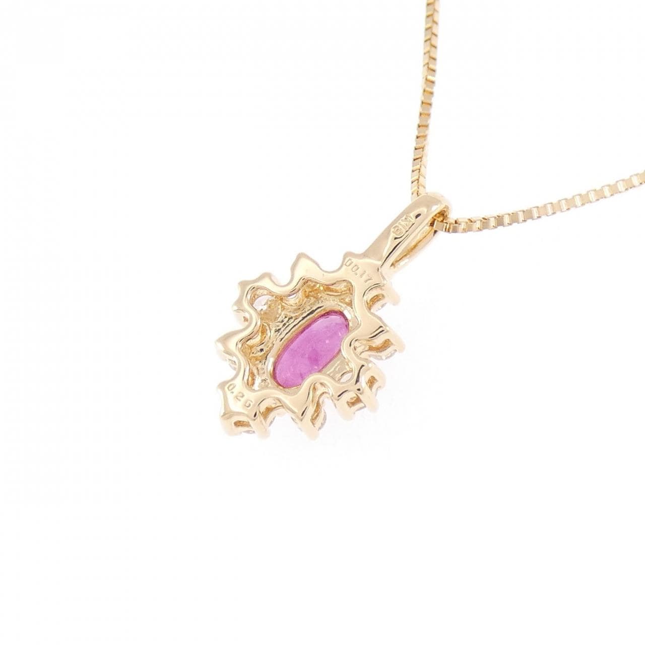 K18YG ルビー ネックレス 0.26CT