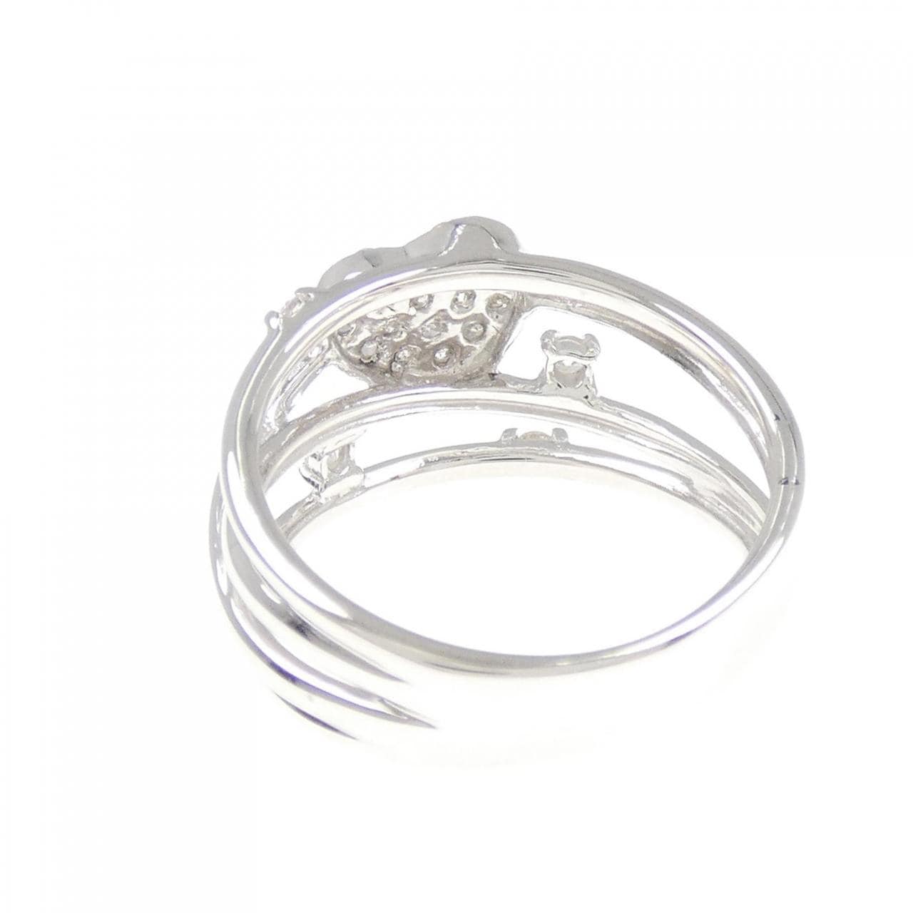 K14WG ハート ダイヤモンド リング 0.19CT