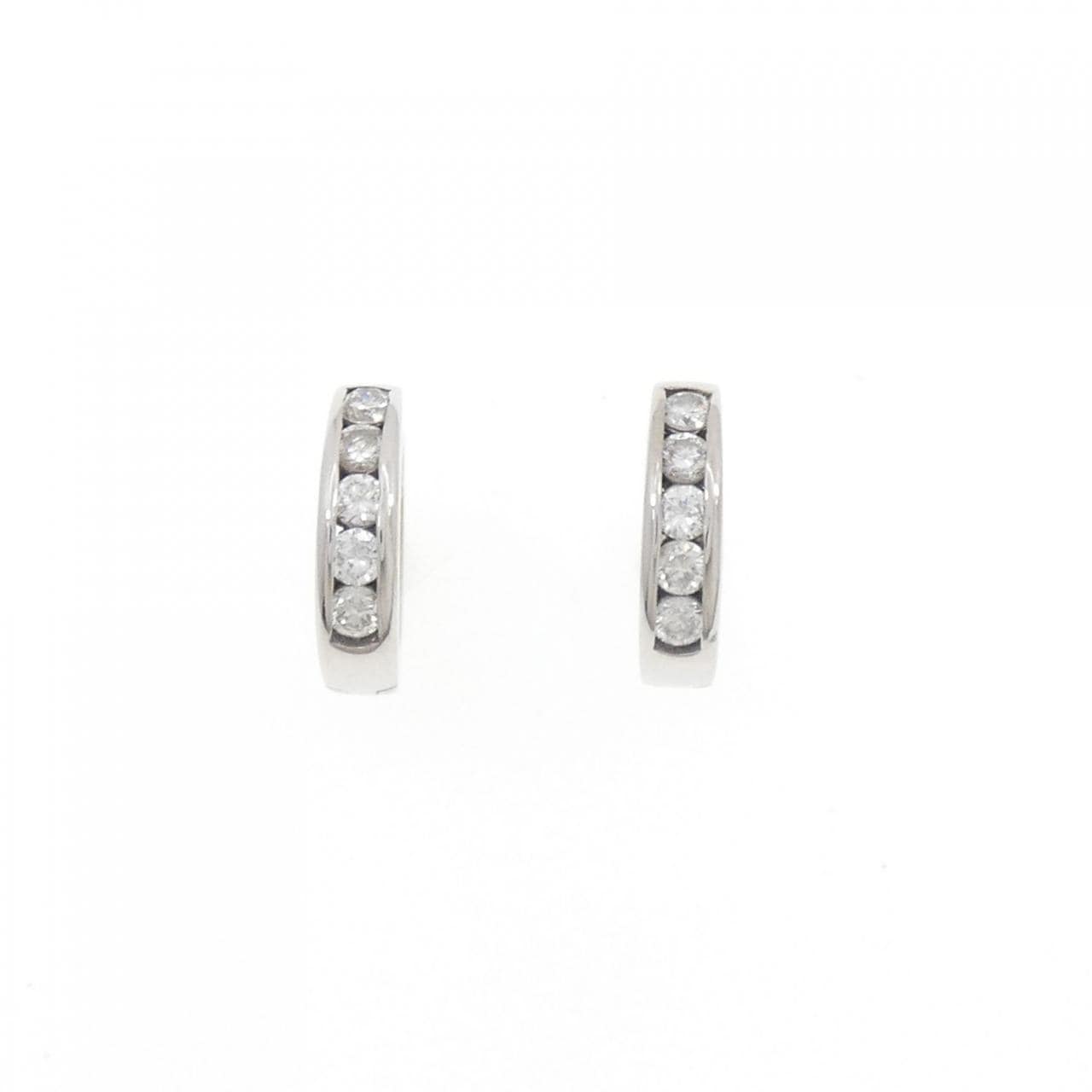 K18WG ダイヤモンド ピアス 0.30CT