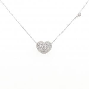 K18WG ハート  ダイヤモンド ネックレス 0.50CT
