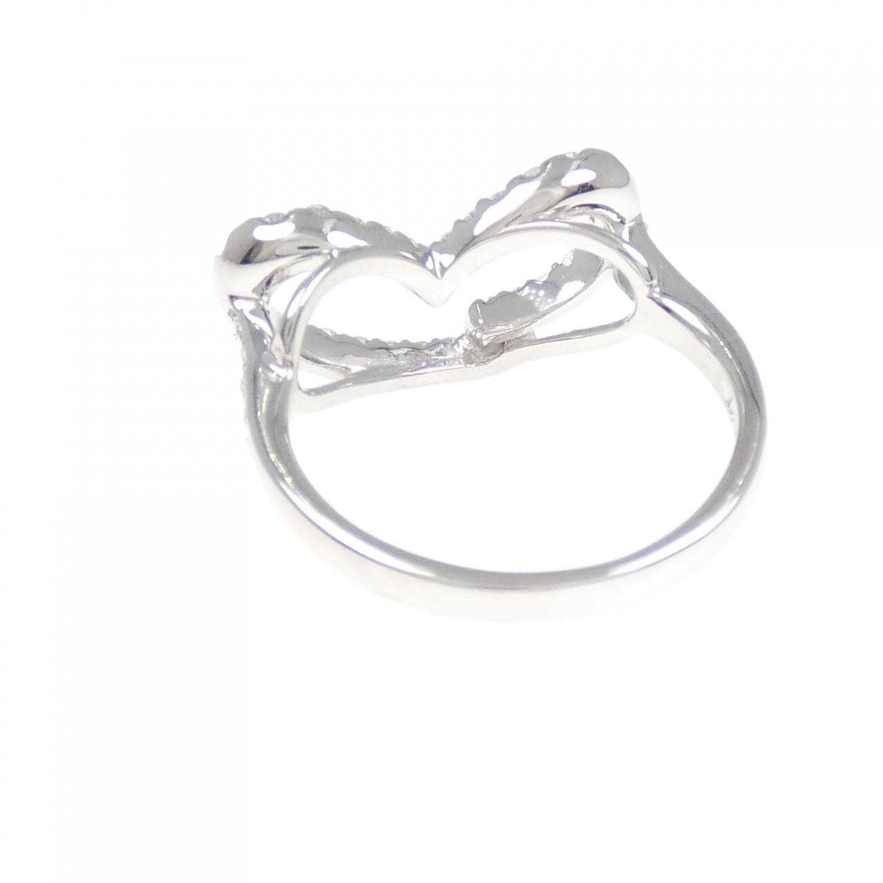 K18WG Heart Diamond Ring 0.39CT