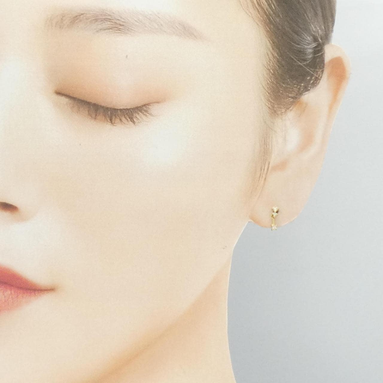 K18YG ダイヤモンド ピアス 0.04CT