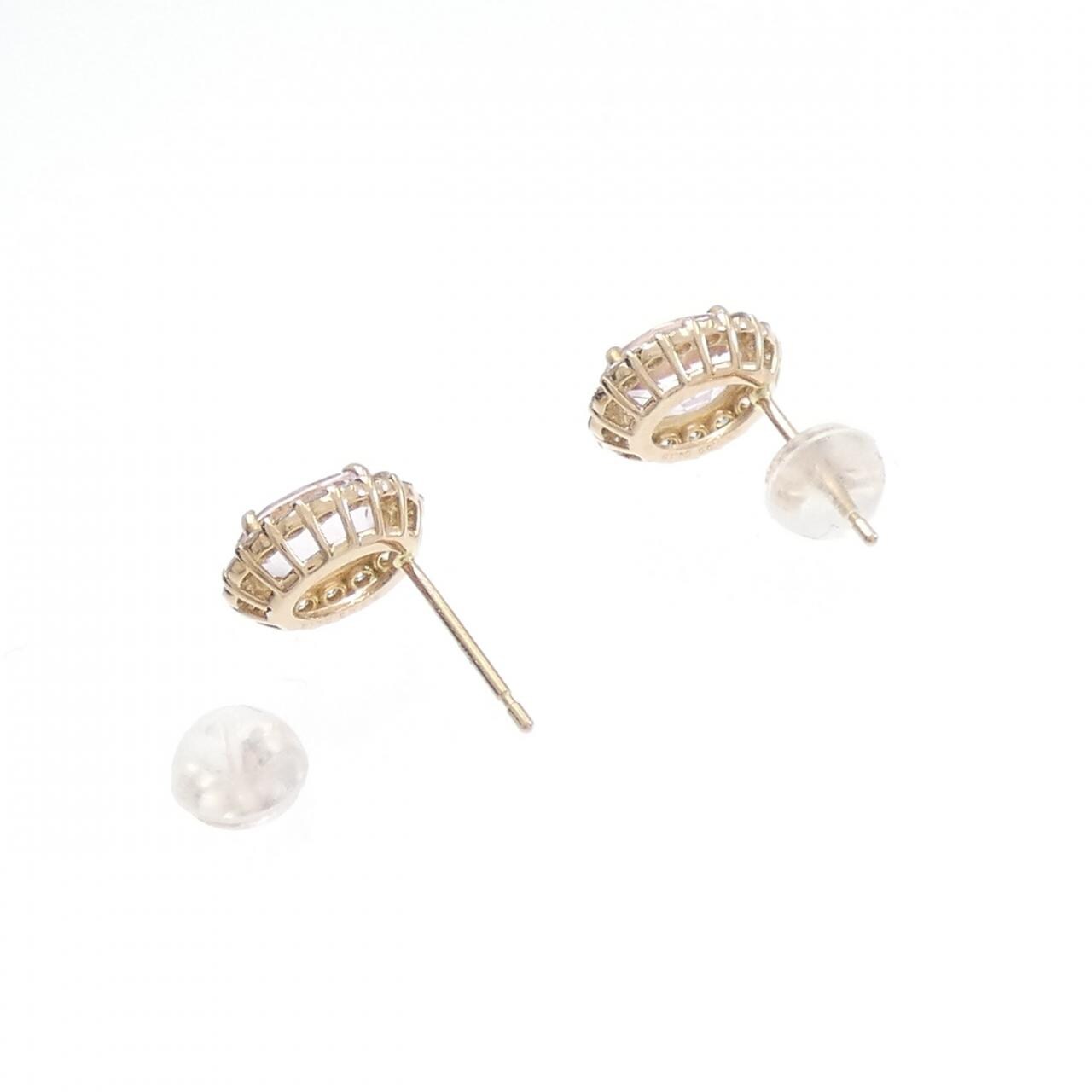 [BRAND NEW] K18PG Morganite Earrings 1.33CT