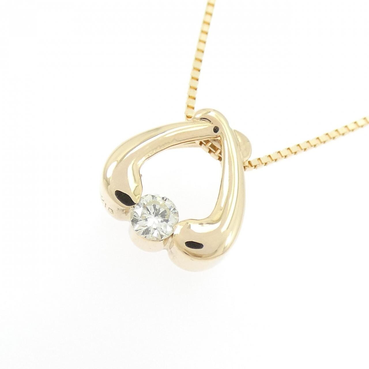 K18YG ダイヤモンド ネックレス 0.11CT