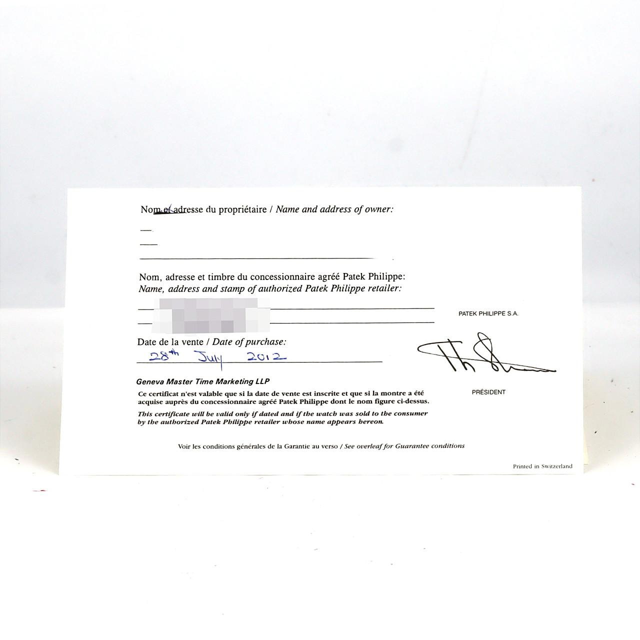 パテック･フィリップ ゴールデンエリプス PG 3738/100R-001 PG･RG 自動巻