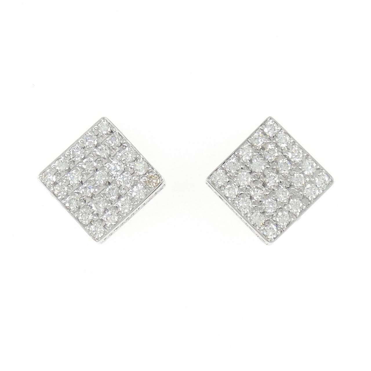 K18WG ダイヤモンド ピアス 2.30CT