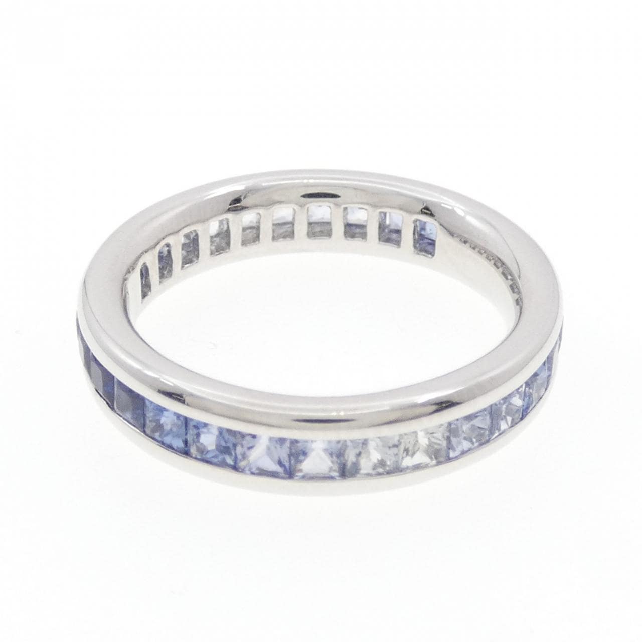 K18WG フルエタニティ サファイヤ リング 2.21CT