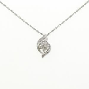 PT900/PT850 フラワー ダイヤモンド ネックレス 0.50CT