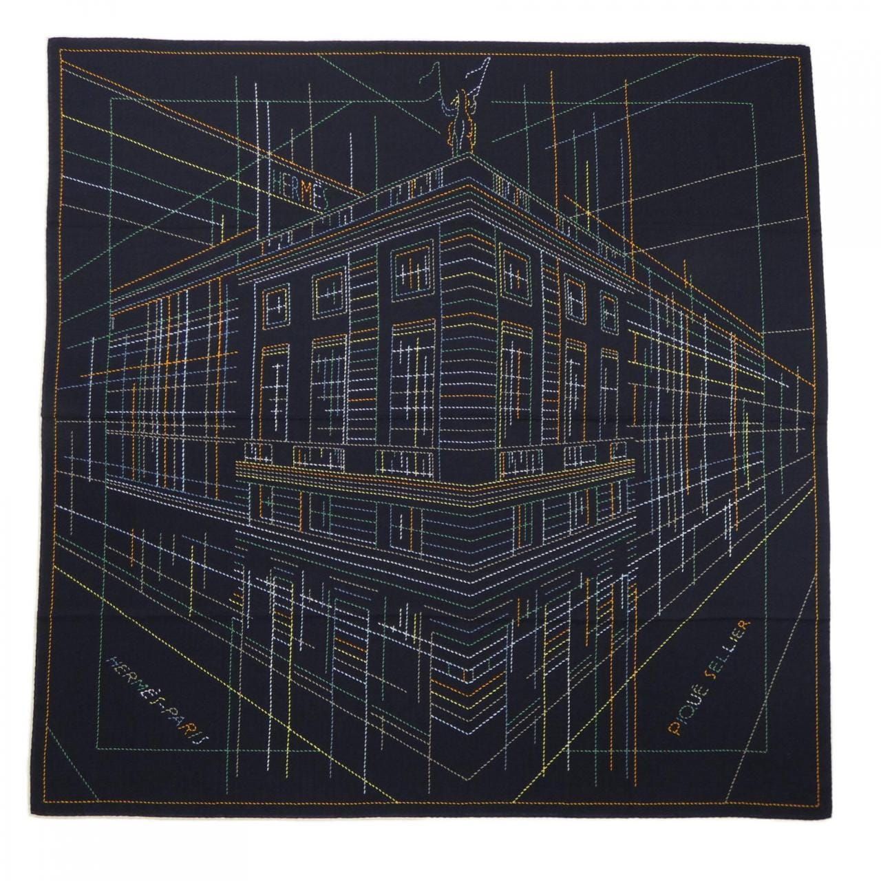 エルメス HERMES PIQUE SELLIER H242500S カレジェアン140 ショール