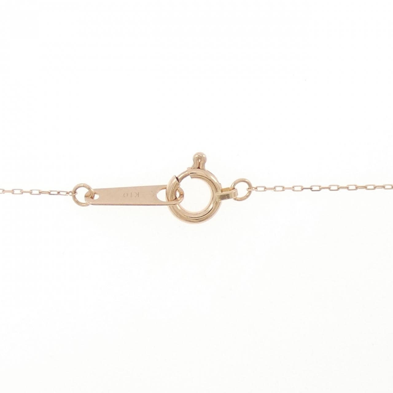 K10PG クロス ダイヤモンド ネックレス 0.10CT