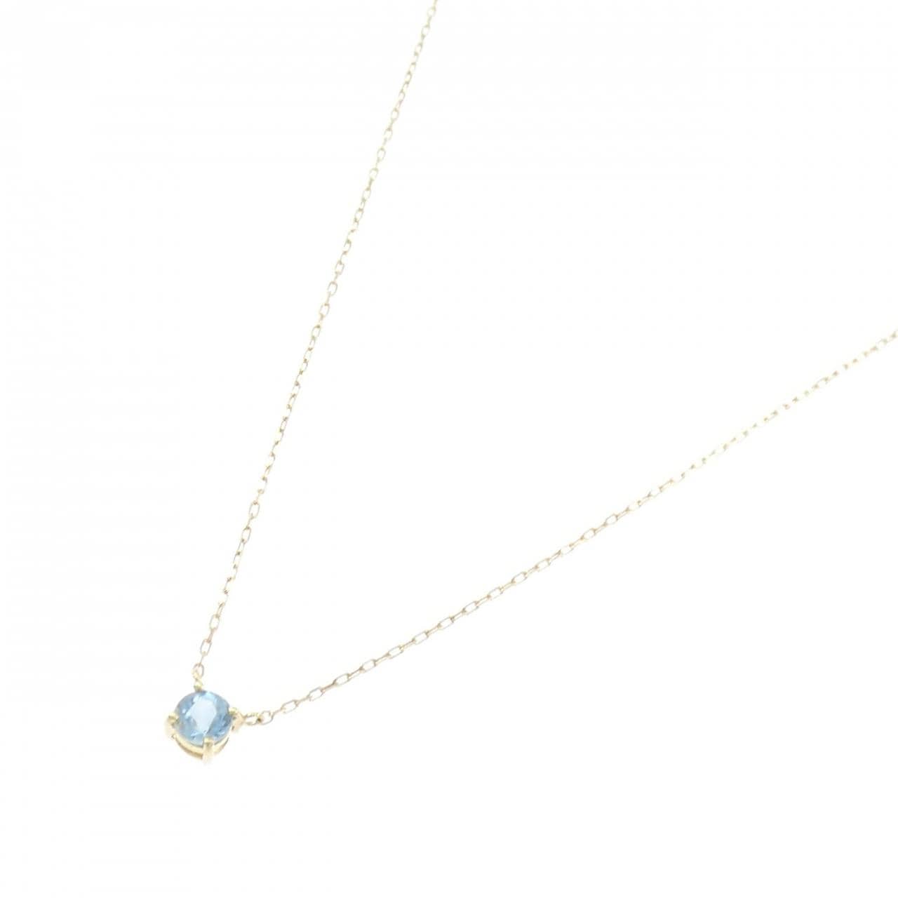 K18YG アクアマリン ネックレス 0.24CT