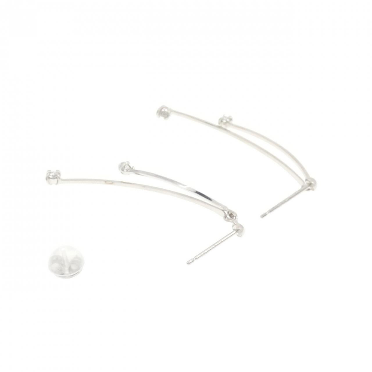 K18WG ダイヤモンド ピアス 0.10CT