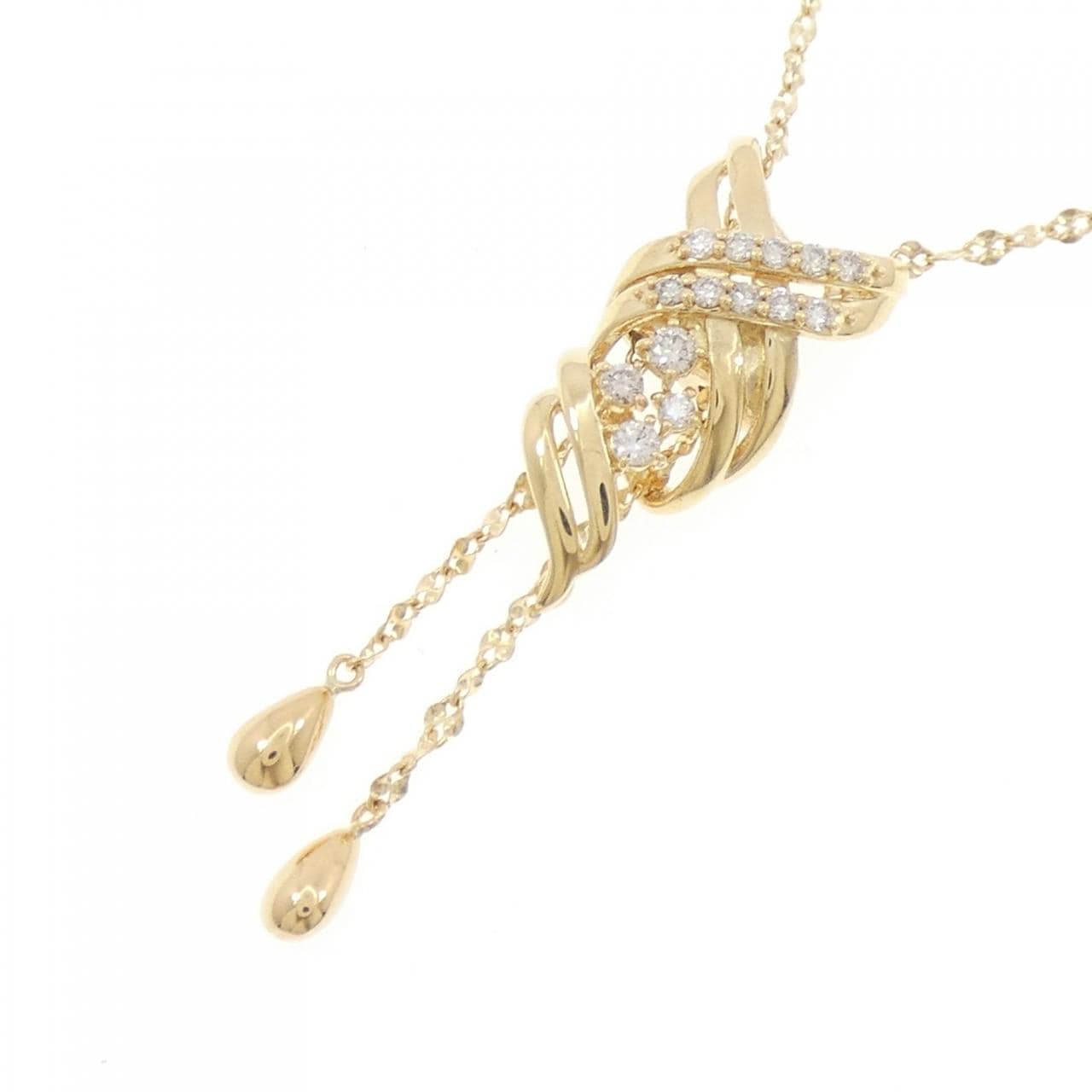 K18YG ダイヤモンド ネックレス 0.20CT