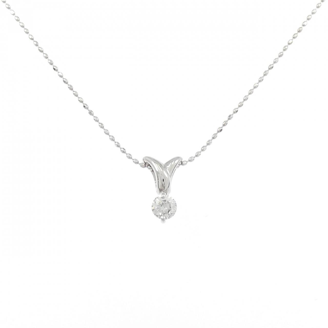 K18WG ダイヤモンド ネックレス 0.22CT