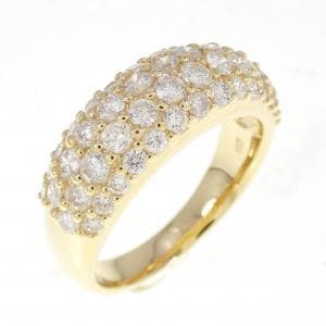 K18YG パヴェ ダイヤモンド リング 1.50CT