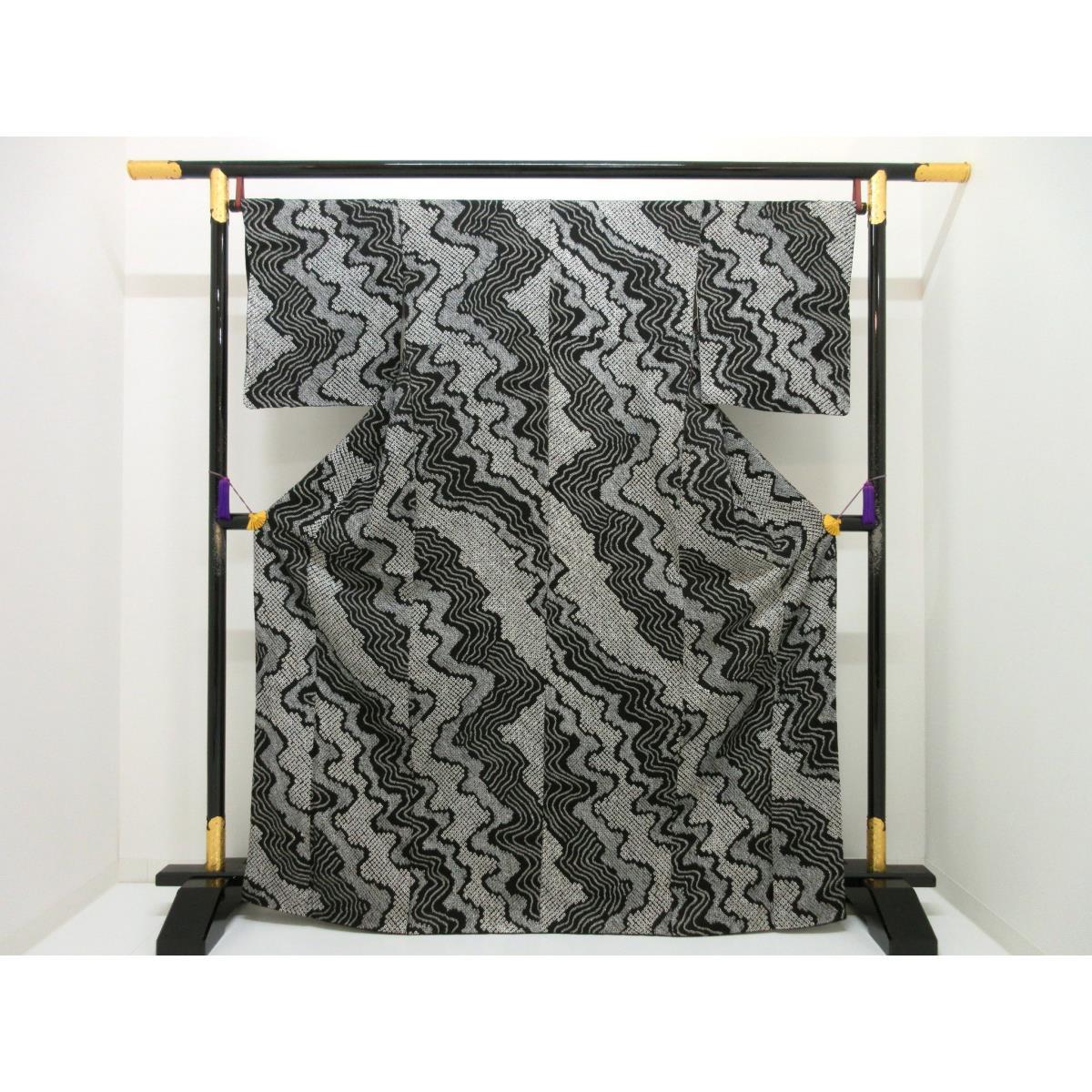 小紋　総絞り　スマート仕立