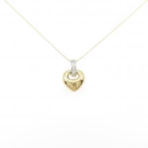 750/PT900/K18 ダイヤモンド ネックレス 0.04CT