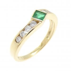 18KYG エメラルド リング 0.21CT