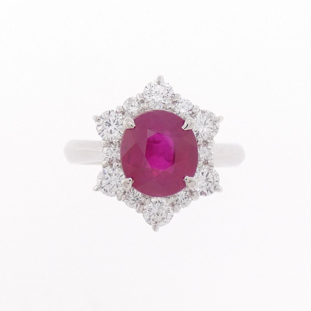 PT900 ルビー リング 2.07CT
