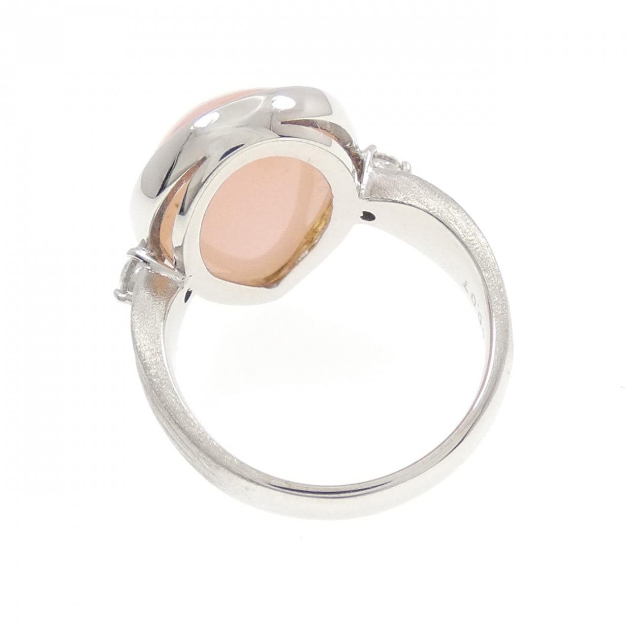 K18WG ピンクオパール リング 5.82CT