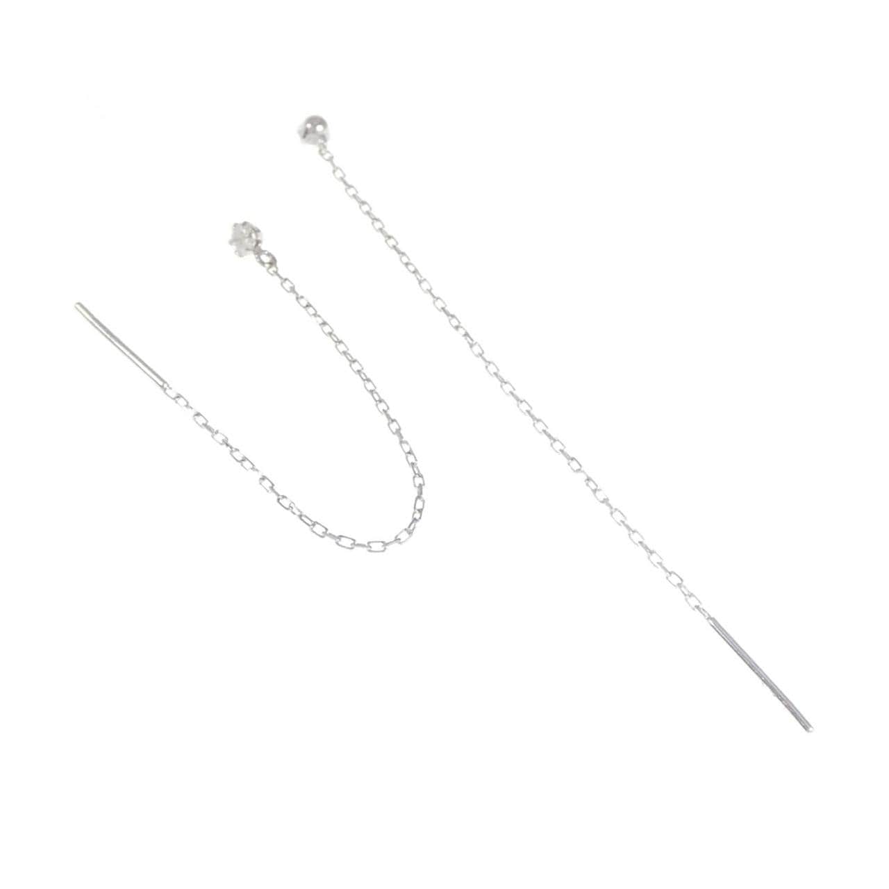 K18WG ダイヤモンド ピアス 0.10CT