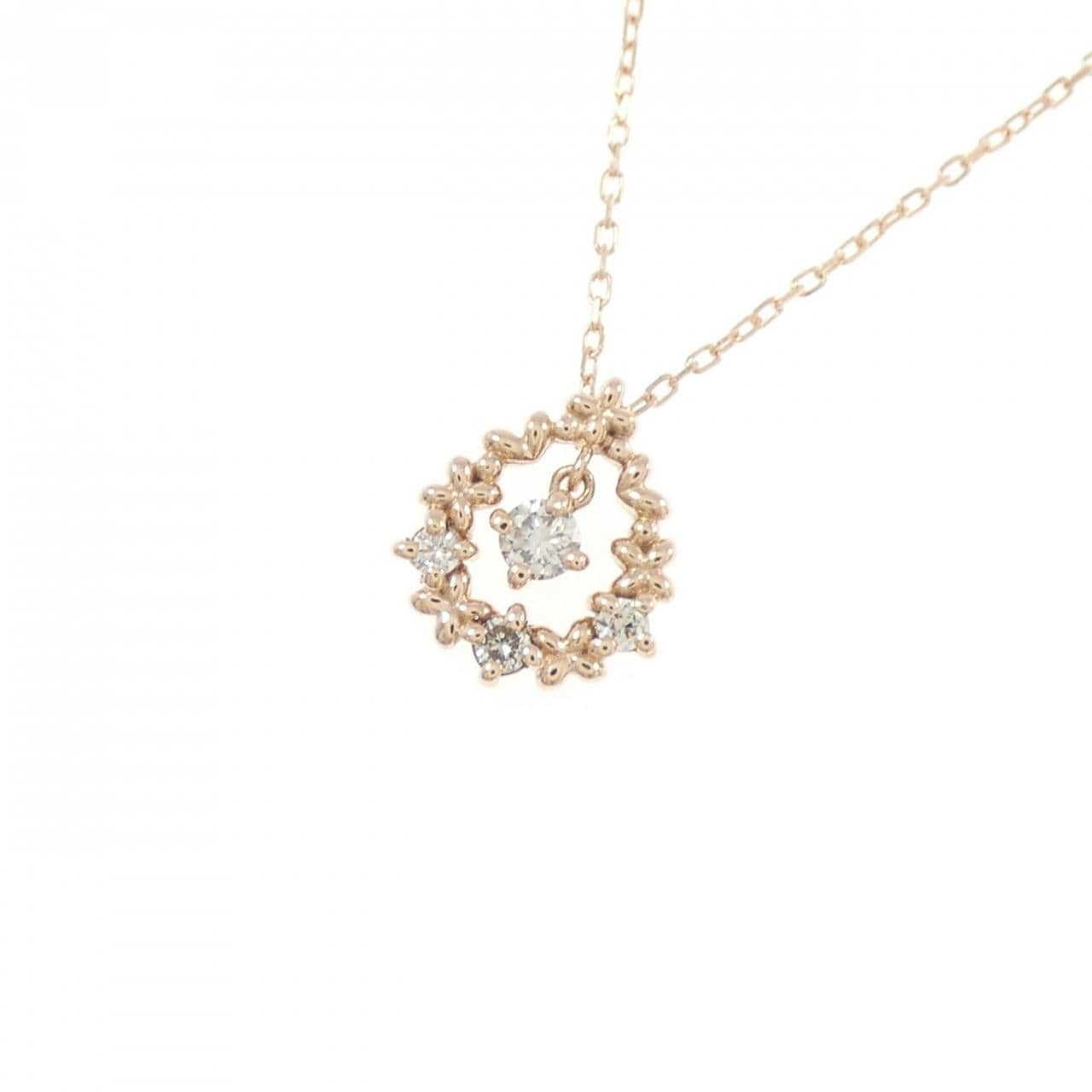 K10PG ダイヤモンド ネックレス 0.06CT