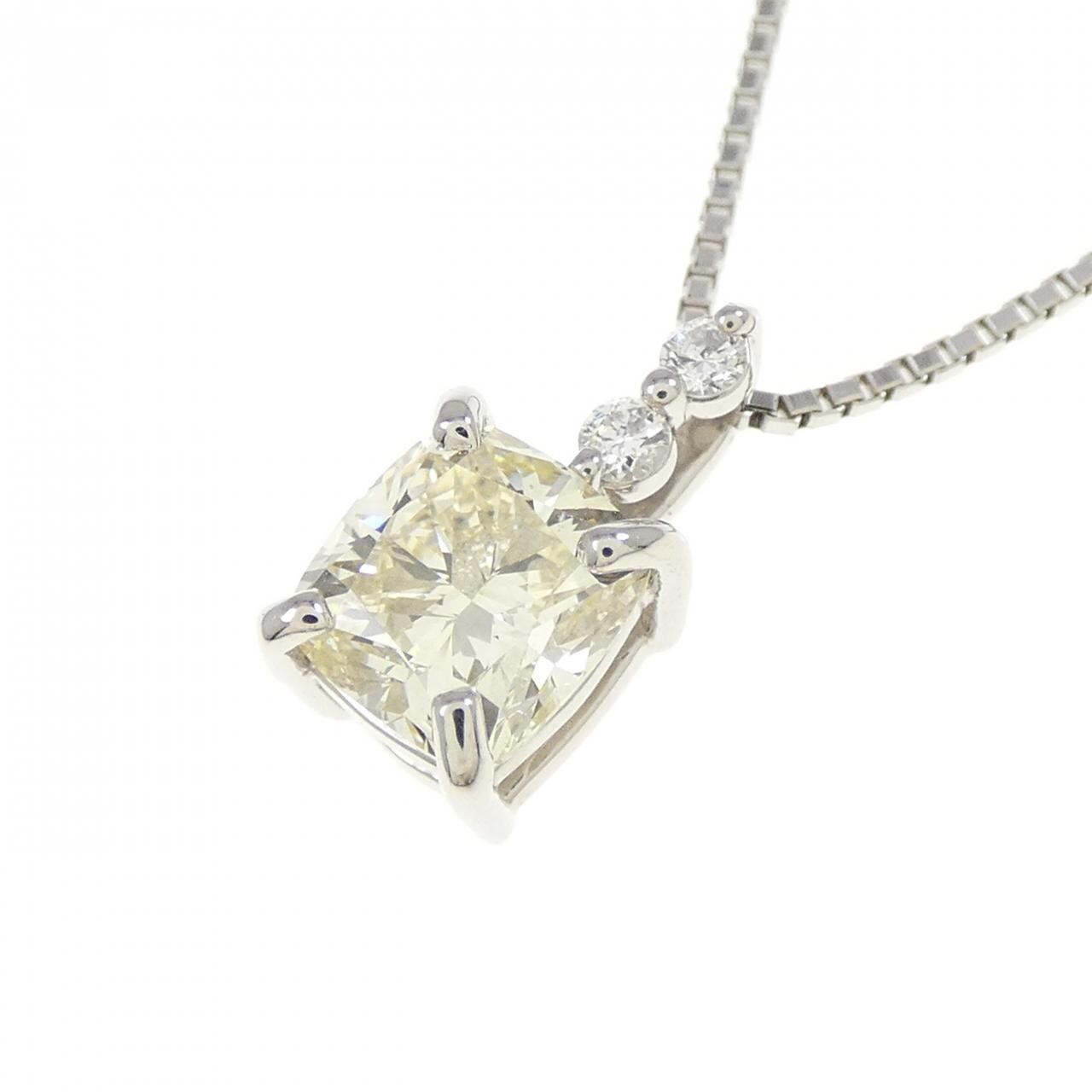 PT900/PT850 Diamond Necklace 1.017CT LBY VS2 Fancy Cut