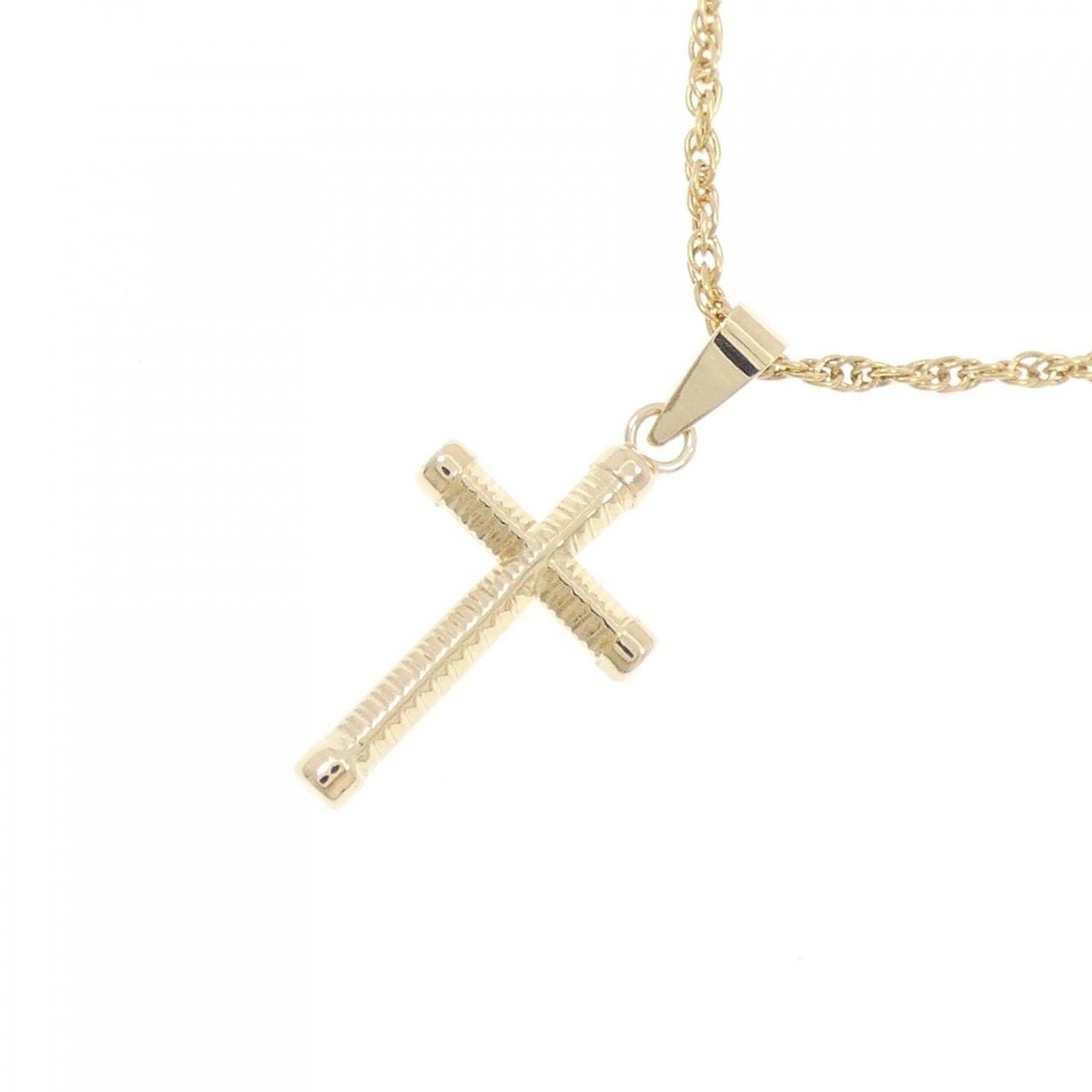 K18YG クロス ネックレス