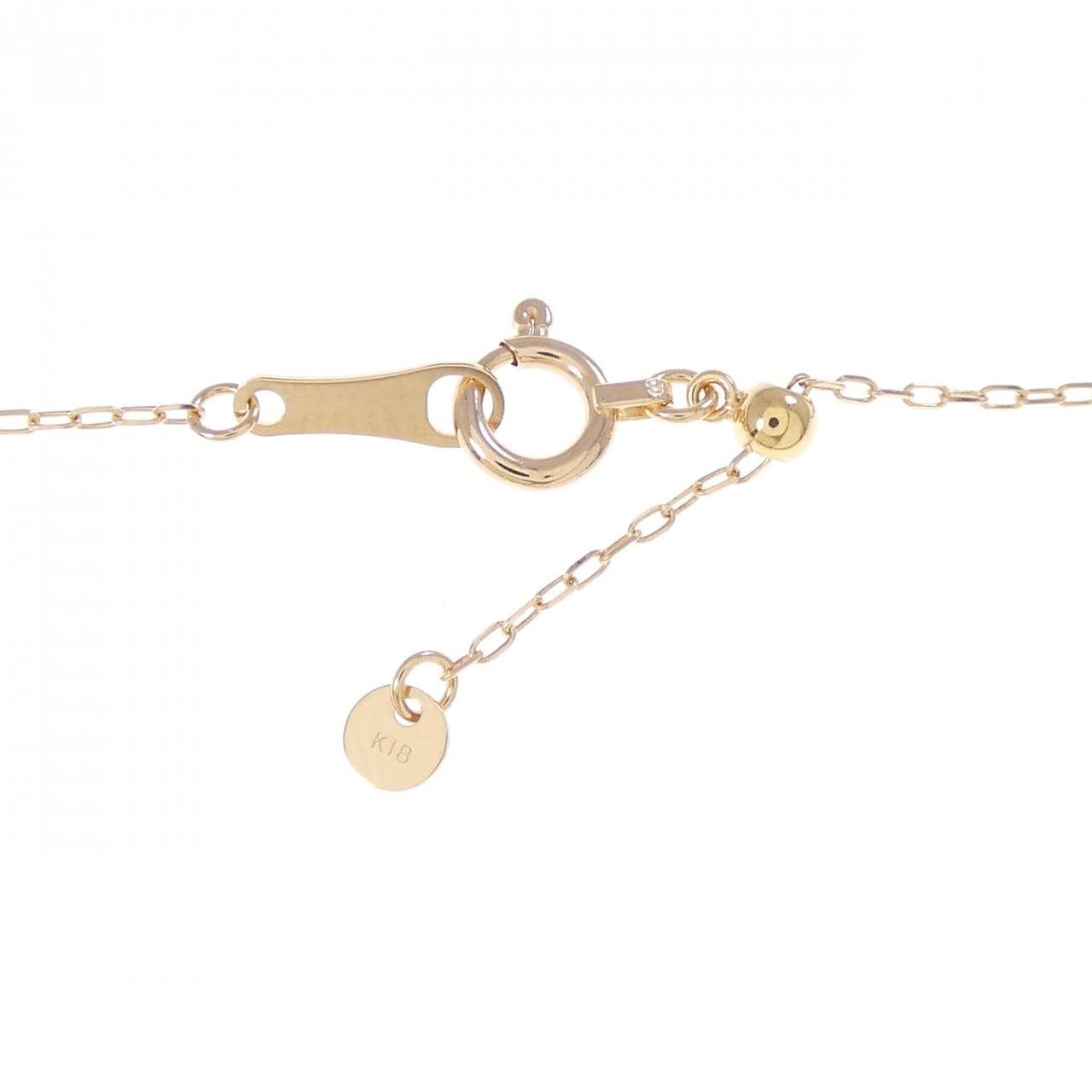 K18PG バタフライ ダイヤモンド ネックレス 0.122CT