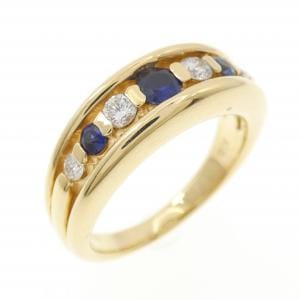 K18YG サファイヤ リング 0.41CT