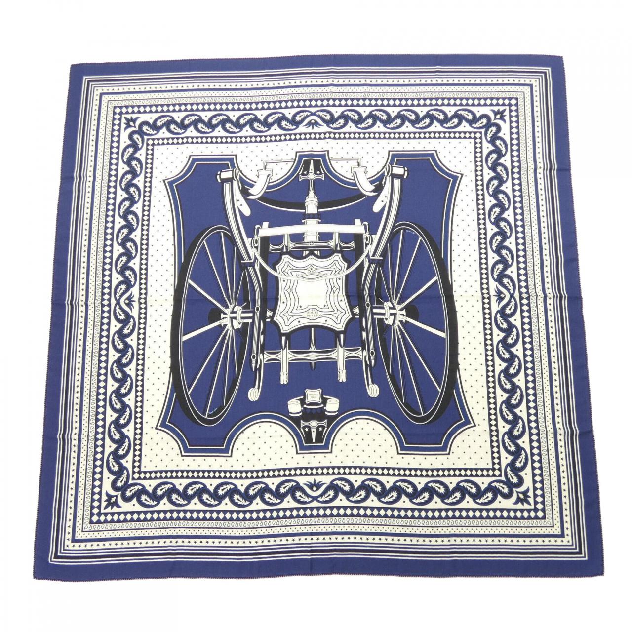 エルメス HERMES LES ROUES DE PHAETON BANDANA H244170S カレジェアン140 ショール