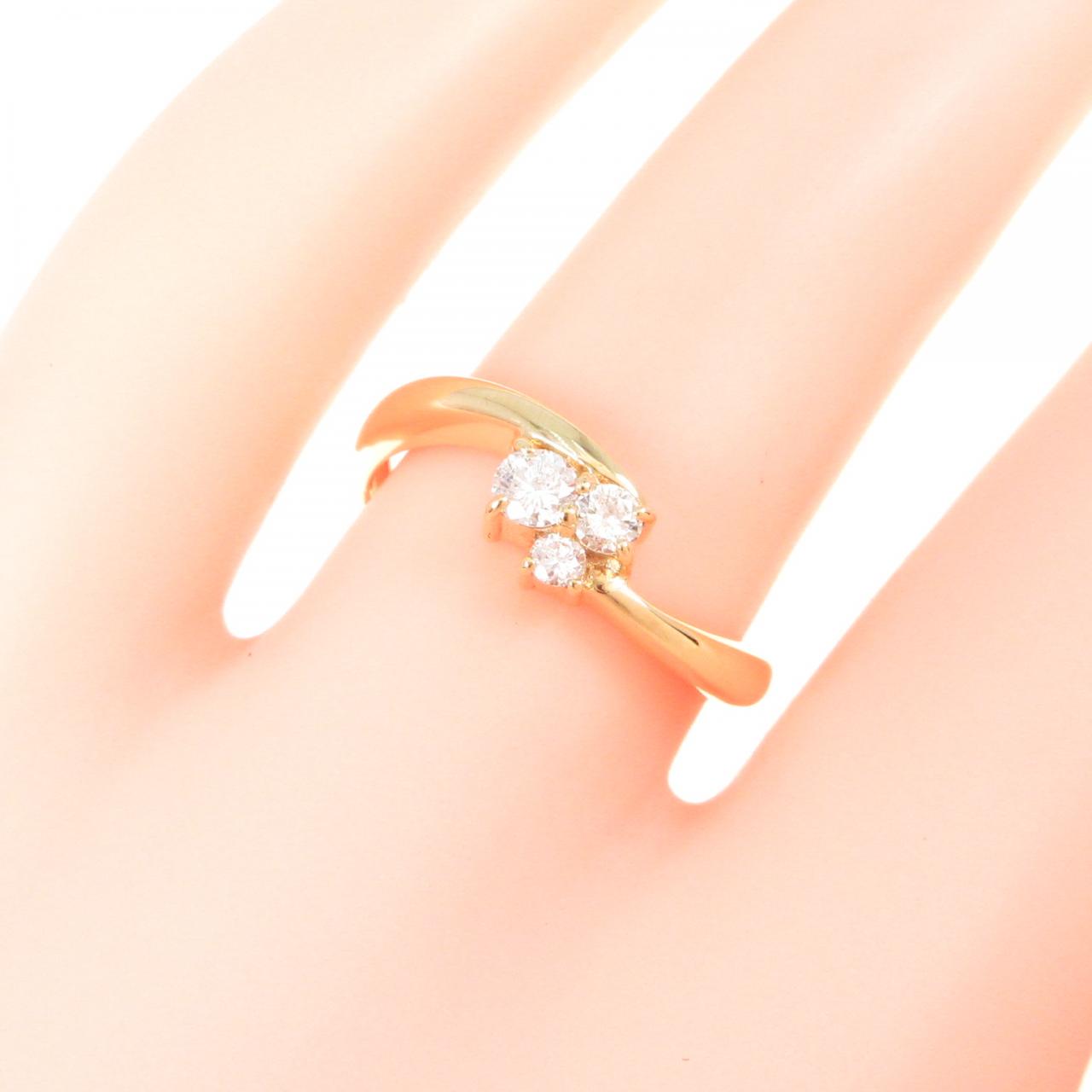 K18YG ダイヤモンド リング 0.21CT