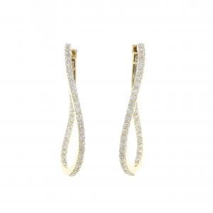 K18YG ダイヤモンド ピアス 0.76CT