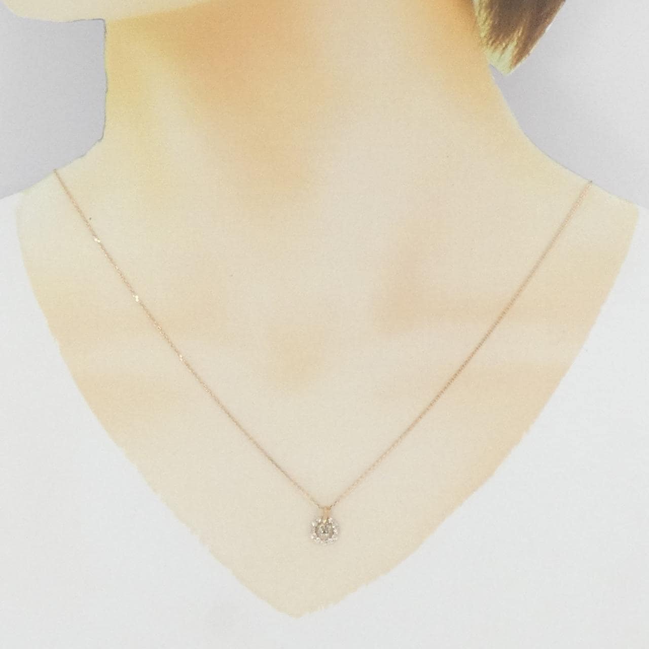 K18PG ダイヤモンド ネックレス 0.20CT
