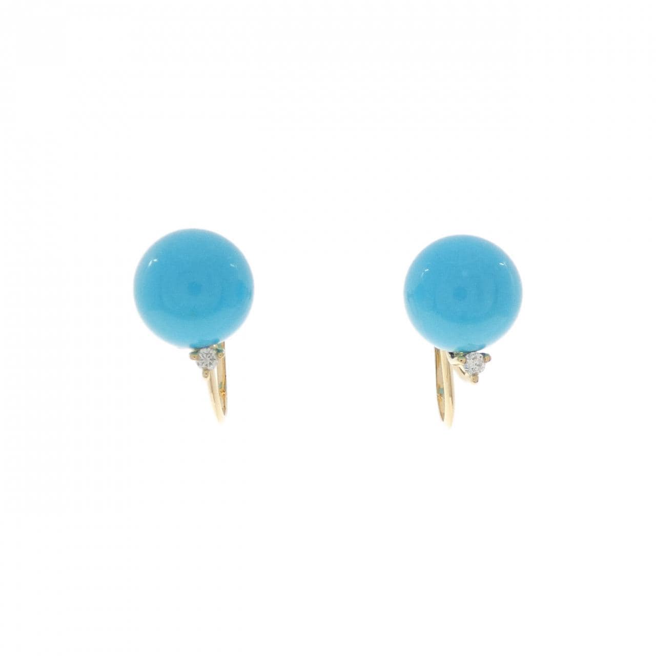 K18YG turquoise earrings