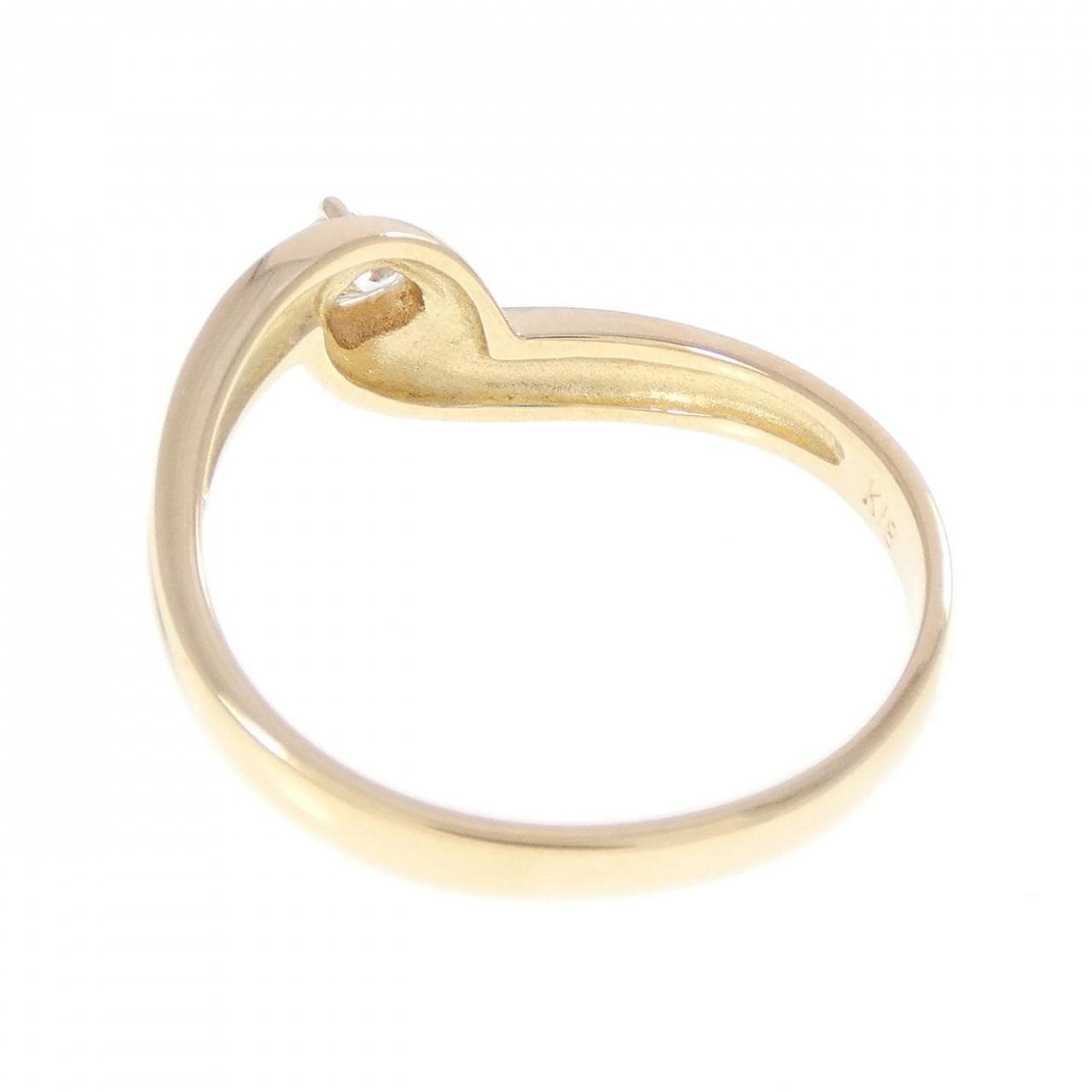 K18YG ダイヤモンド リング 0.12CT