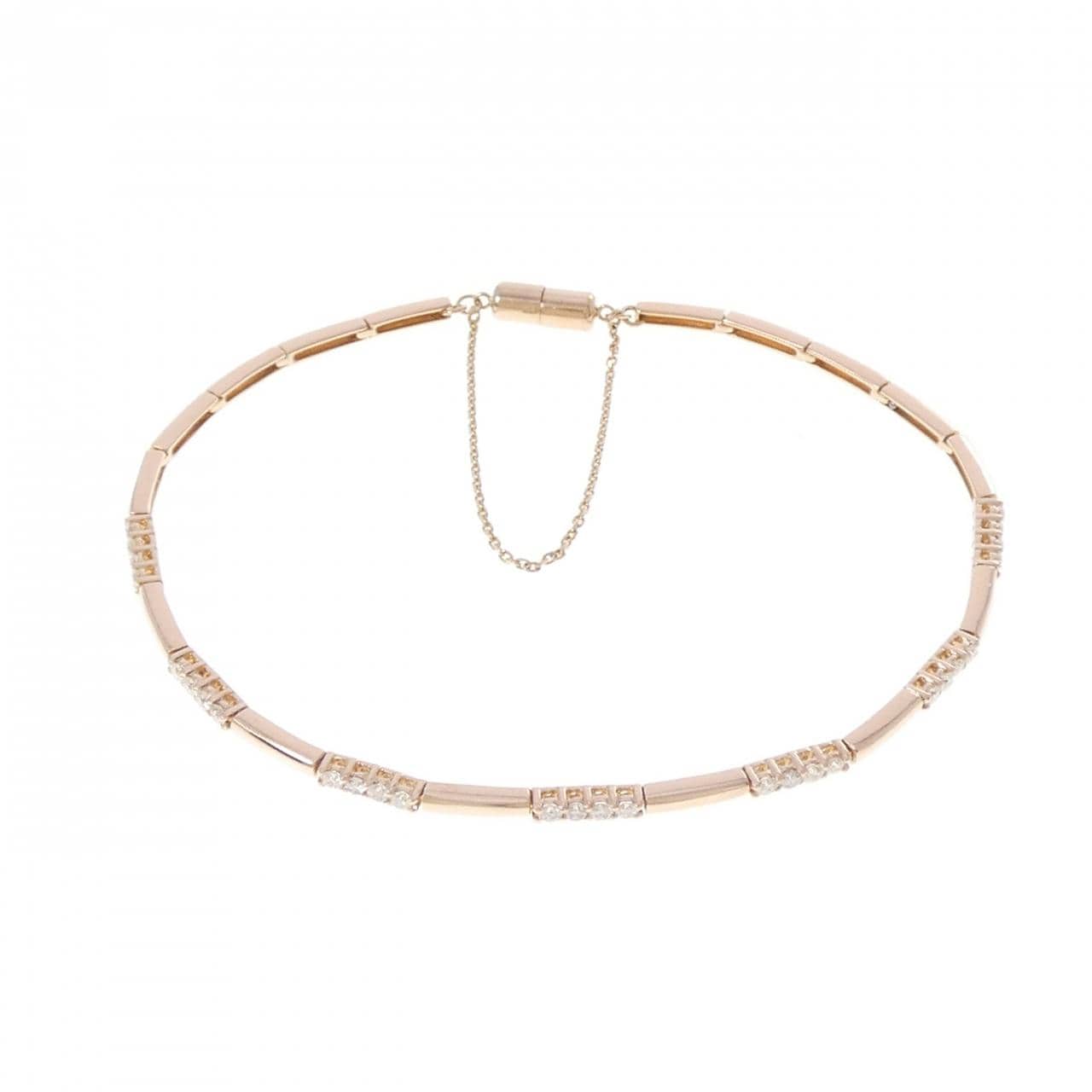 K18PG ダイヤモンド ブレスレット 0.50CT