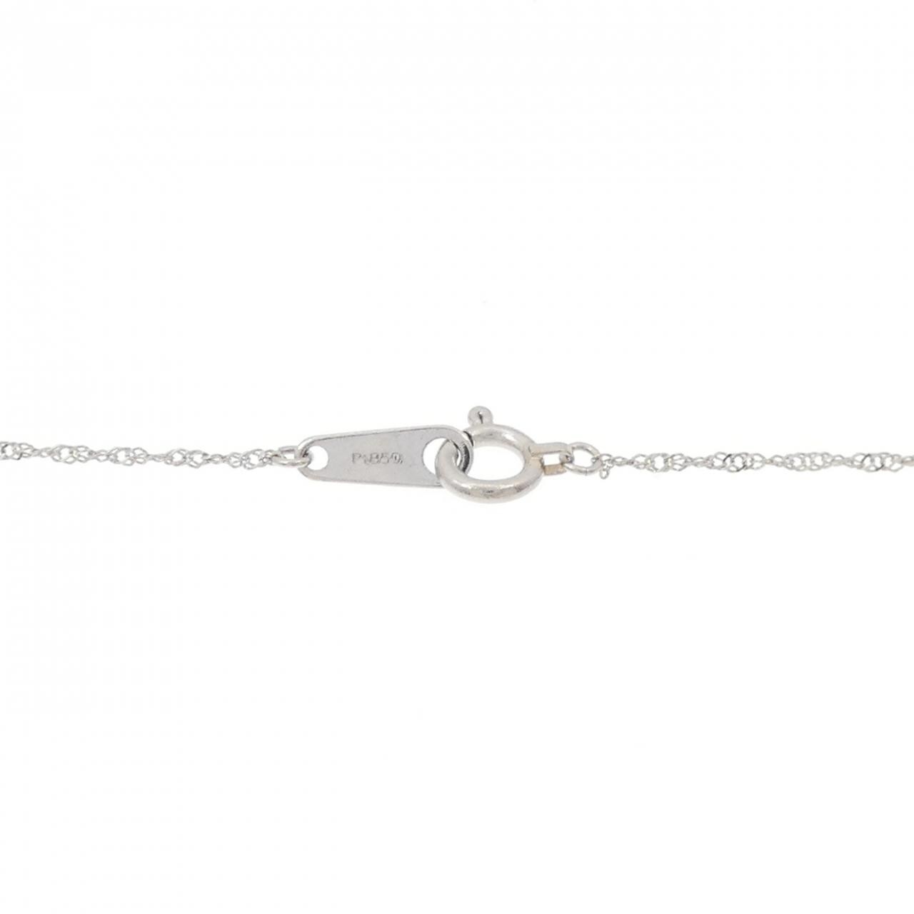 PT900/PT850 ソリティア ダイヤモンド ネックレス 0.18CT