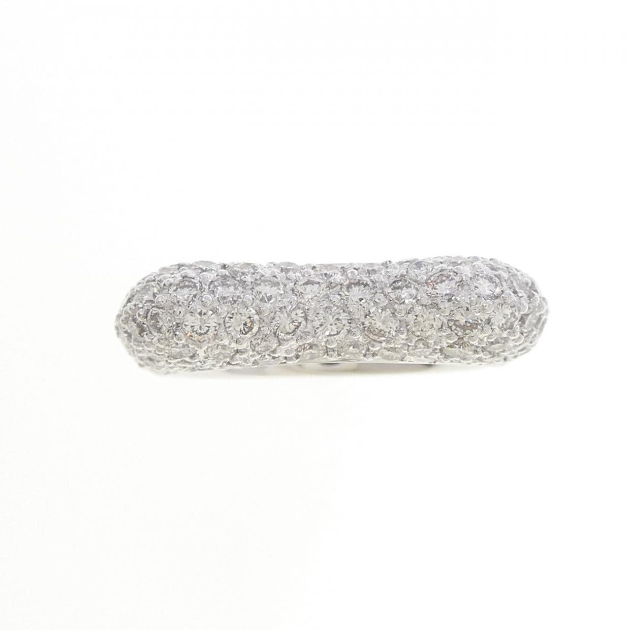 K18WG パヴェ ダイヤモンド リング 1.71CT